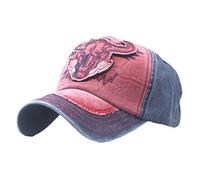 Genérico Hombre Gorra de béisbol Ajustable Ligera Sombrero Gorra Vaquera Vintage Cómoda y Adecuada para Exterior (Wine, One Size)