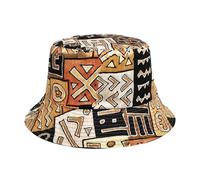 Genérico Hombre Rejilla Sombrero de Pescador de de Nuevo Bohemio en Europa y Unidos Sombrero para versátil al Libre para Mujer Impresión de Moda Sombrero de Lavabo de Doble Uso Gorro Ducha (Khaki, M)