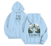 Genérico Hombre Sudadera - Sweats à Capuche et Sweats pour Hommes Pulls décontractés en Polaire Doux Confortables légers Streetwear Tendance Coupe Ample (Light Blue XXXL)