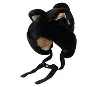 Genérico Hombre Vaquero Caliente para Mujeres, Otoño e Invierno, con orejas pequeñas y lindas, Suéter de Terciopelo, Sombrero de punto de Lana, Sombrero Lei Feng Gorro Original, Le Noir, Talla única