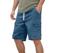 Genérico Hombres Cargo Pantalones Cortos Transpirables de Secado Rápido y Elásticos de Corte Relajado Shorts para Deporte y Tiempo Libre,Utilitarios de Trabajo con Múltiples Bolsillos