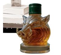 Genérico Home Decor - Whiskey Bottle - Whiskey Wild Boar Glass Wine Bottle For Men Husband Shelf Living Room Cabinet Drinks Brandy Tequila Bourbon Bar Birthday Party Father's Day