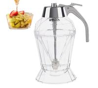 Genérico Honey Dispenser, Maple Syrup Container with Stand, No Drip Honey Jar, Kitchen Storage Pot for Home Kitchen, Coffee Bars, and Mes s-Fre e Sweetener Dispensing Solution