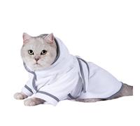 Generico Hooded Bathrobe, Cat Drying Towel, Quick-Drying Pet Towels Absorbent Pet Towels, Large Cat Towel, Pet Bathrobe Towel, Cat Robe for Bath, Pet Drying Coat, Bath Towels for Cats