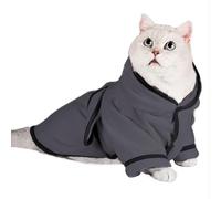 Generico Hooded Bathrobe, Cat Drying Towel, Quick-Drying Pet Towels Absorbent Pet Towels, Large Cat Towel, Pet Bathrobe Towel, Cat Robe for Bath, Pet Drying Coat, Bath Towels for Cats