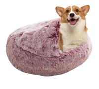 Genérico Hooded Cat Bed Plush Covered Pet Bed For Cats & Small Dogs 1 Piece