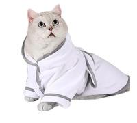 Genérico Hooded Pet Drying Coat - Warm Dog and Cat Bathrobe, Ergonomic Fit with Absorbent Soft Material for Swimming Bath Shower Pool Cold Weather Grooming Lightweight Comfortable for Dogs Cats