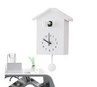 Genérico Horloge Murale Coucou À Piles 15x9x25cm ABS - Horloge Décorative Avec Pendule Et Oiseau Sonore - Réveil Chronométré Moderne Pour Salon, Cuisine, Chambre Et Cadeaux Maison