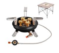 Generico Hornillo de camping portátil - Quemador de gas plegable para exteriores, diseño eficiente de consumo de combustible, resistente al fuego, fácil de transportar