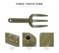 Genérico Horquillas de Jardinería de Hierro de 3 Dientes, Herramienta Manual para Plantar y Deshierbar, Juego de 2 Piezas para Cultivo y Cuidado del Suelo en Macetas y Huertos