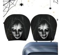 Genérico Horror Car Headrest Covers | 2pcs Creative Seat Protector