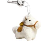 Genérico Horse Bag Charm, Chinese New Year Plush Pendant Keychain, Cute Animal Backpack Ornament Wallet Charm, Fashion Accessory for Kids Teens Students Collectors Travel Birthday Gift