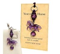 Genérico Horse Charm For Purse - 12x8cm Good Luck Keyring, Pocket Horse For Friend, Dad, Mom Grandpa Grandma Colleague Teacher Boyfriend Girlfriend Bookshelf Bedside Desk