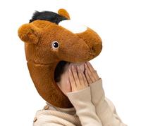 Genérico Horse Costume Hat - 13.78 Inches Dress Up Headwear | 2026 Chinese New Year Costume Cap, Carnival Festival Hat for Women, Girls, Birthday, and Holiday Celebration