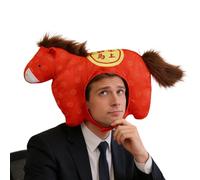 Genérico Horse Costume - Plush Cosplay Head Wrap, Kids Animal Costumes, Goat Costume's Cow Headband With Ears, Cartoon Horse Head Costume For Stage Performance Photo Prop Party School Men Women Youth