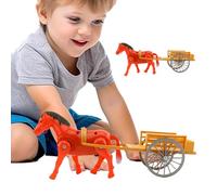 Genérico Horse-Drawn Cart Toy - Retro Electric Horse Carriage Model Desktop