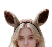 Genérico Horse Ears Headband | Plush Polyester Animal Ears 5.91In | Cute Dress Up Hairband Costume Accessory | for Kids Young Adults Halloween Parties Stage Performance Photography Carnival