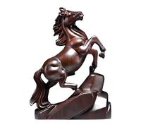 Genérico Horse Figures - Hand-Carved Wood Collection Sculptures | Successful Meaning New Year Horse Statue, For 2026 Birthday Living Room Office Tabletop