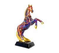 Genérico Horse Figurine - 17x6.5x23cm Resin Graffiti Animal Sculpture, Creative Horse Art Decor | Modern Decorative Statue For Home, Office, Shelf, Living Room, and Bedroom Decoration