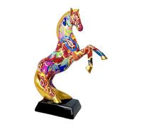 Genérico Horse Figurine - 17x6.5x23cm Resin Graffiti Animal Sculpture, Creative Horse Art Decor | Modern Decorative Statue For Home, Office, Shelf, Living Room, and Bedroom Decoration