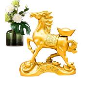 Genérico Horse Figurine - Decorative Horse Statues Set, HorRse Wealth Table Statue New Year Figurines, Horses Statue for Wealth Attraction Office, Desk, Shelf, CabinetS, Entryway, Living Rooms