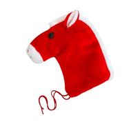 Genérico Horse Hats for Men - Ear Coverage Protection Costume, Plush Year of the Horse 2026 Mascot Headwear, Winter Warmth Animal Hood, Ideal for 2026 Chinese Lunar New Year