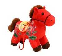 Genérico Horse Plush - 2026 New Year Mascot Cute, Year of The Horse Mascot Plush Doll, Chinese New Yearr Horsee Plushh Toy Pendant For Spring Festival Holiday Home Office Tabletop Living Room