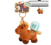 Genérico Horse Plush Keychain - 3.94 Inch Collectible Red Keyring | Chinese New Year Stuffed Animal Pendant, Soft Plush Keychain Gift for Lovers Family, Friends Boys Girls and Women