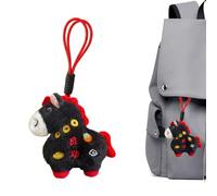 Genérico Horse Plush - PP Cotton Cute Blessing Pendant Ornament | Chinese Theme Stuffed Animal Keychain with Lanyard for Christmas, Spring Festival, Birthday, Party, and Home Decor
