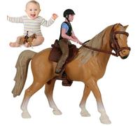 Genérico Horse Riding Figures - Static Realistic Horse Riding Model Toy - Cowboy Ĥorse Ŕiding Figurine Educational Toy Birthday for Kids Children