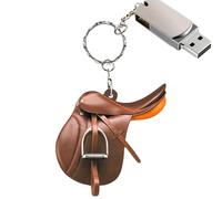 Genérico Horse Saddle Keychain - Horse Saddle Keyring | Riding Keychain | Cowboy Saddlee Portable Horses-Shaped Car Key Chain Pendant, Personalized Decoration, Unisex Acrylic Flat Key Chain