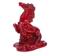 Genérico Horse Statue - Chinese New Year Cultural Ornament For Home Decor | Resin with Red Lucky Design, Horse Figure Decoration For Dashboard Office Study Bedroom Livingroom