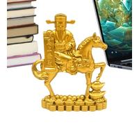 Genérico Horse Statue - Small Horse Figurines | Golden Animal Figurine | Metal Desk Wealth Ornament Decoration For Home Room Shelf Mantel Bookshelf Tabletop Car New Year Display Indoor Outdoor