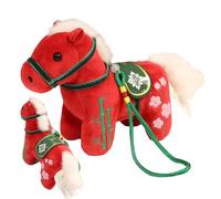 Genérico Horse Stuffed Animal - 2026 Year Lucky Art Doll | Impressive Detailing Horse Stuffed Animals | Festive Embroidery Design For Kids Girls Farm Party Christmas Chinese Multiple New Years