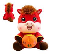 Genérico Horse Stuffed Animal - Stuffed Horse Plush Toy,Chinese New Year Animals - God of Wealth 2026 Mascot Peace Cartoon Doll For Student Family Adult Child Friend Living Room