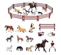 Genérico Horses Estable - Animal Emulative Toys - Fattoria con 1 - Ria World es muyRider 10 - - Horse Fences - El Juguete Producto está en Ausencia Educativa - de - años El Alto