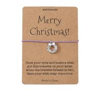 Generico Hot Christmas Pendant Card - Tope para pulseras hecho a mano con forma de Santa Soft Ceramic Bead Bracelet 3 pulseras, Talla única, Plástico, No Gemstone