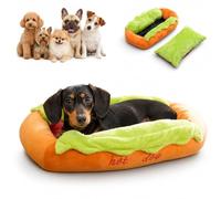 Genérico Hot Dog Dog Bed, Hot Dog Bun Bed for Dogs and Cats (M)