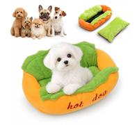 Genérico Hot Dog Dog Bed, Hot Dog Bun Bed for Dogs and Cats (S)