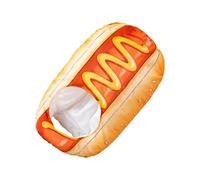 Genérico Hot Dog Hat, Funny Party Food Headwear, 15.75x13.78 Inches Novelty Dress-Up Accessory with Sturdy Feature, Costume Prop for Holiday, Carnival, Stage Performance, and Masquerade