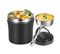 Genérico Hot Food Container - 1,2 L Contenedores de comida caliente para el almuerzo - Tarro de acero inoxidable impermeable para adultos, oficina, escuela, viajes, camping, ensalada y