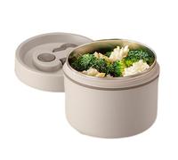 Genérico Hot Food Container - 650ml Stainless Steel Insulated Mal Container | 11.7x9.5cm Hot Food Lunch Keeper Box | Double-layer Lunch Box For Students Teachers Doctors Women Men Adults Youth