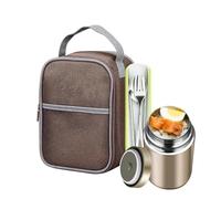 Genérico Hot Lunch Container, Insulated Vacuum Bowls With Cutlery And Bag | Hot Lunch Box for Camping Sports Sea Beach Outdoor Hiking Climbing Travel Summer Long Drive