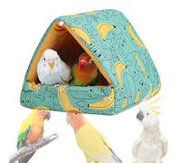 Generico House Cushion - Colorful Design Bird Warm Bed - Effortless Hangings Cute Toy Nest with Soft Fleece Lining for Lovebirds And Small Medium Birds