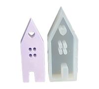 Genérico House Shape Silicone Mold - Resin Casting Form, Decorative Craft Tool | Flexible Reutilizable Baking Art Supplies Kit, Detailed Miniature Home Ornament Creation Template for Christmas