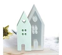 Genérico House Shape Silicone Mold - Resin Casting Form, Decorative Craft Tool | Flexible Reutilizable Baking Art Supplies Kit, Detailed Miniature Home Ornament Creation Template for Christmas