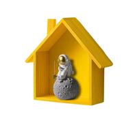 Generico House Shaped Box, 25 x 8 x 24 cm Rustic Wooden House-Shaped Wall Storage, Multi-Functional Design Farmhouse Home Sign, Charming Small Nursery Shelf Decor For Kid's Room, Wedding, Living Room