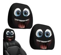 Genérico Housse De Repose-Tête Voiture 2 Pièces - Décorations Auto Avec Yeux Exorbités | Protection Appui-Tête Élastique Universelle Pour, Conducteur Passager Accessoires Intérieur Véhicule Halloween
