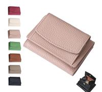 Genérico Houtangduty Mini Wallet for Woman, 2025 New Genuine Leather RFID Blocking Card Holder Organizer Pocket Mini Wallet (Pink)