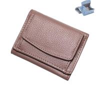 Genérico Houtangduty Mini Wallet, Mini Wallet for Woman, Houtndguter 2025 New Leather RFID Blocking Card Holder (Brown)